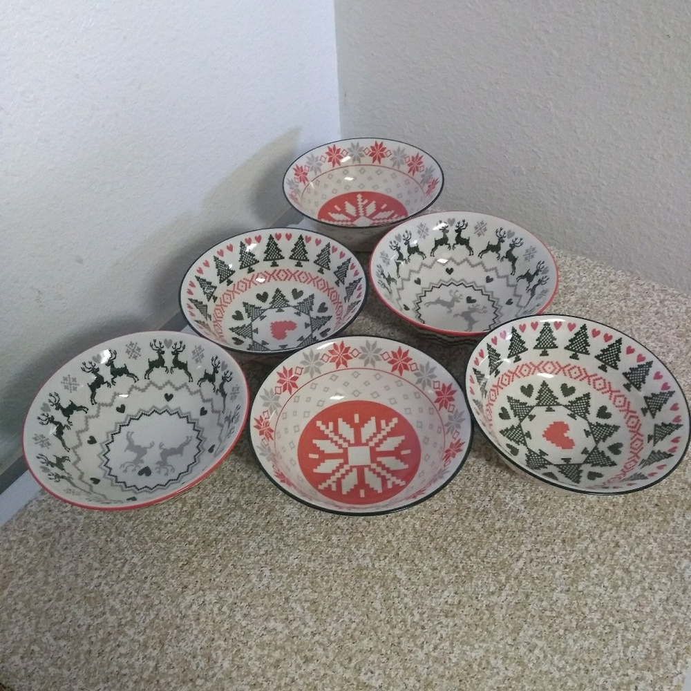 Holiday Pattern Bowls 16oz